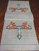 Cone flower Table Scarf Embroidery Kit