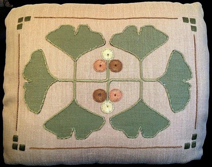Gingko Pillow Embroidery Kit - Click Image to Close