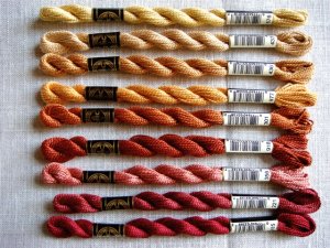 DMC Pearl Cotton Thread (Red to Gold Hues) - $2.25 : Paint By Threads,  Original Arts & Crafts Textile Designs by Natalie Richards