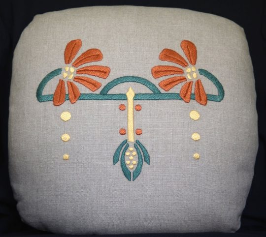 Coneflower Pillow Embroidery Kit - Click Image to Close